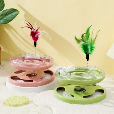 Besky Cat Toy Maze 22*22*11Cm Green/Pink