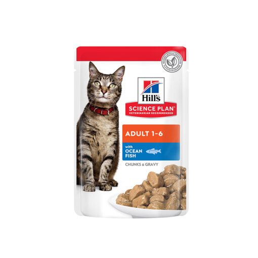 Hill’s Science Plan Adult Wet Cat Food Ocean Fish Pouches 85g