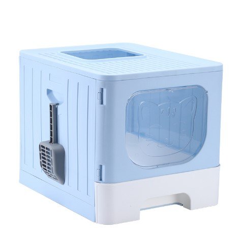 Cat Litter Box Cat Face Flip Door
