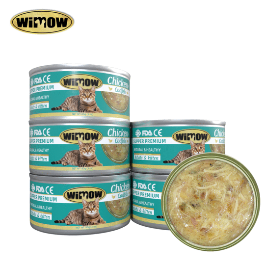 Wimow Chicken Codfish Wet Can 170g