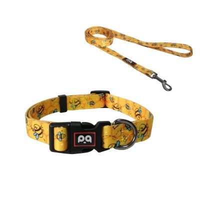 Besky Pet Collar Yellow with Design