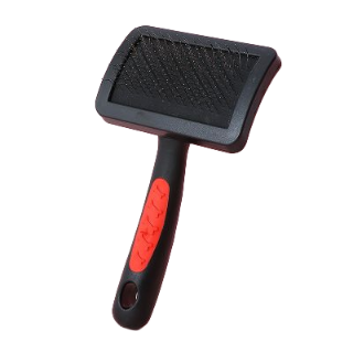 Besky Pet Brush - Small Black with Red
