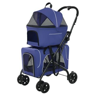 Besky Pet Stroller Grey/Blue