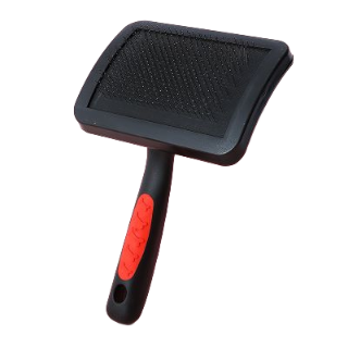Besky Pet Brush - Medium Black with Red
