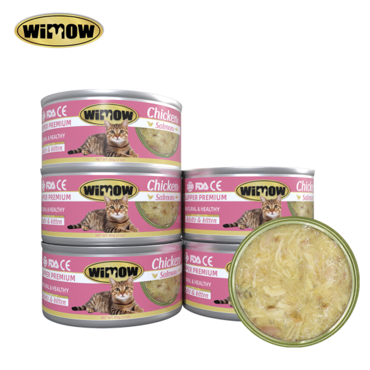 Wimow Chicken Salmon Wet Can 170g